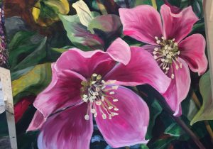 A floral painting after Shani Alexander workshop.